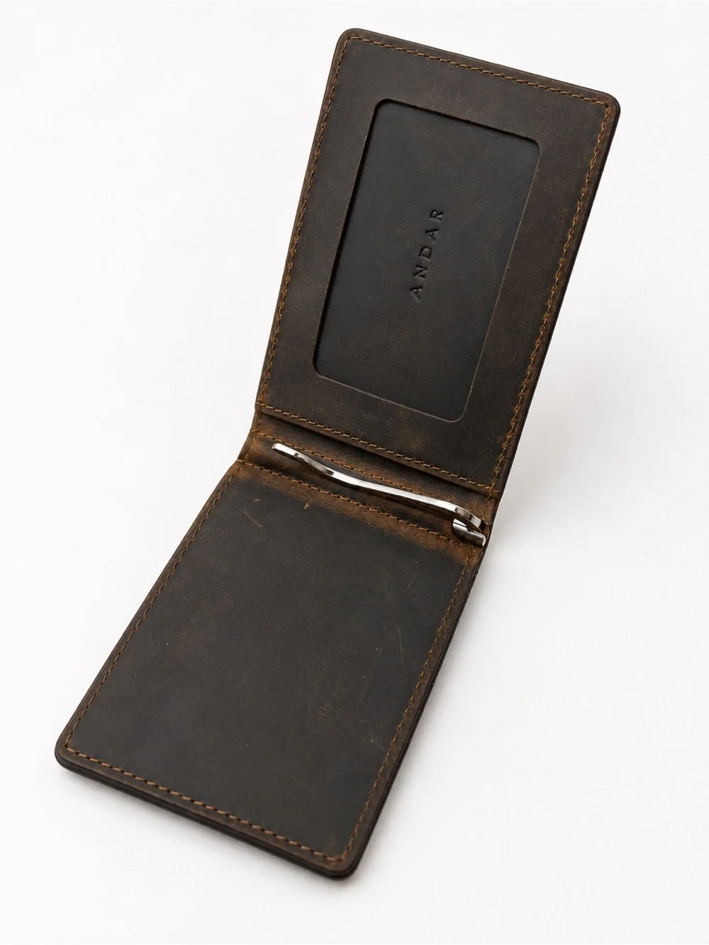 ANDAR Ambassador Men’s Leather Card Wallet in Dark Brown NWOT